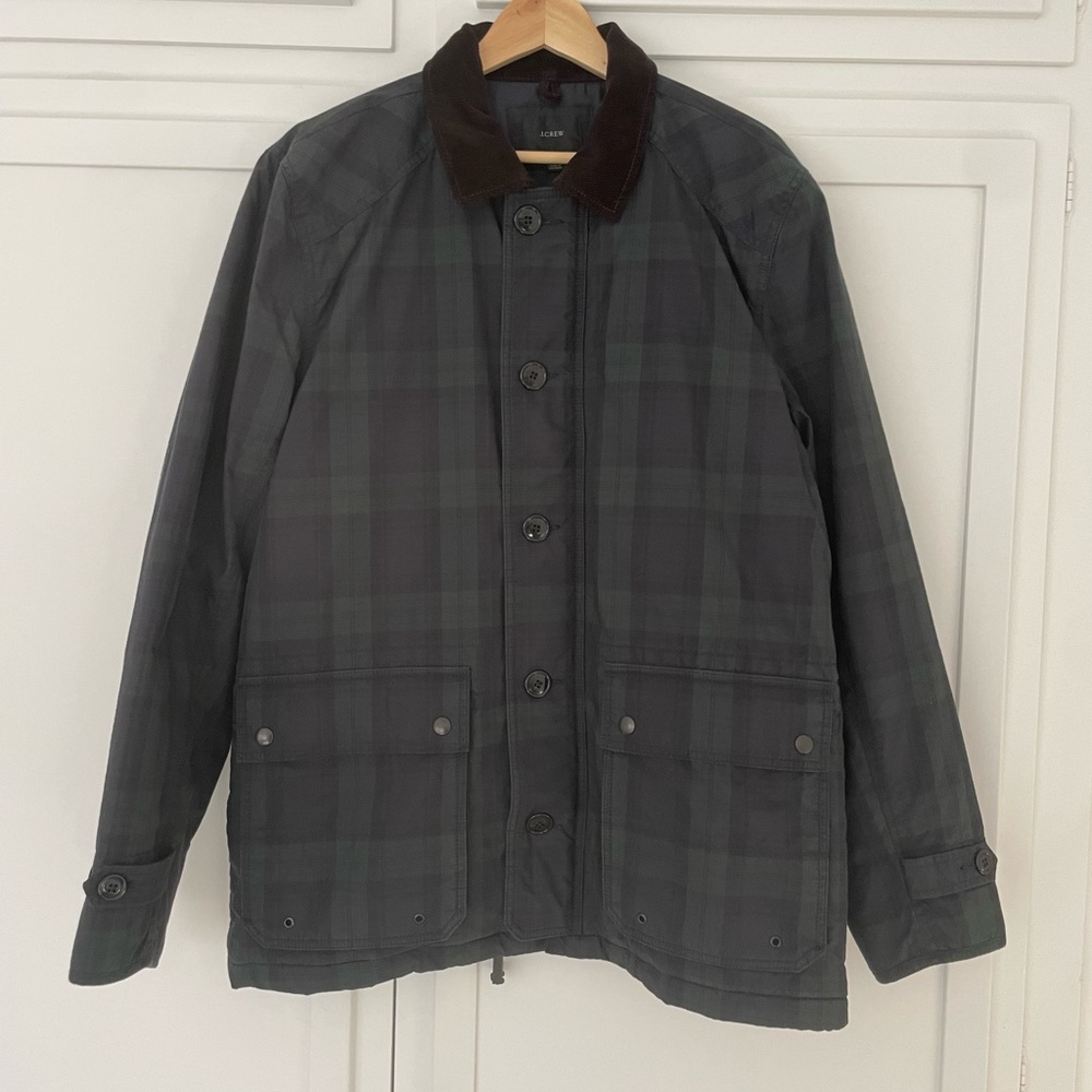 J. Crew Men’s Insulated Plaid City Coat Size L